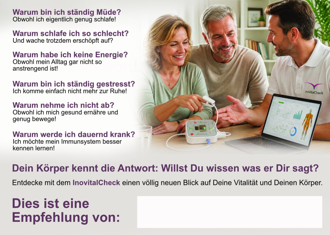 Rückseite der InovitalCheck Gutscheinkarte